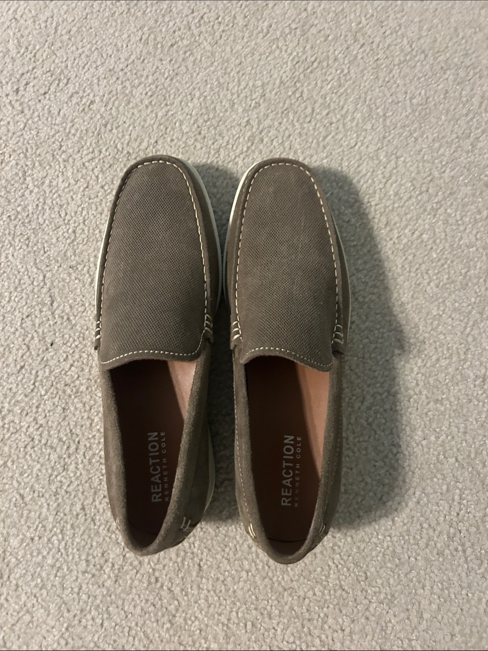 Kenneth Cole Reaction Men's Olive Green Slip-On Driving Loafers